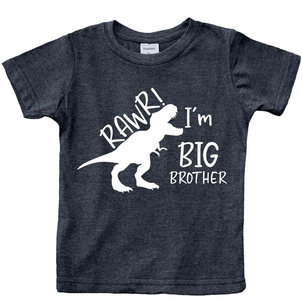 Dark Grey Big Brother Dino Shirt.